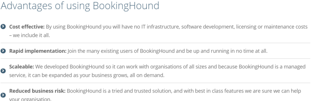 advantages of bookinghound