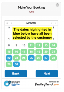 Booking Calendar Screen